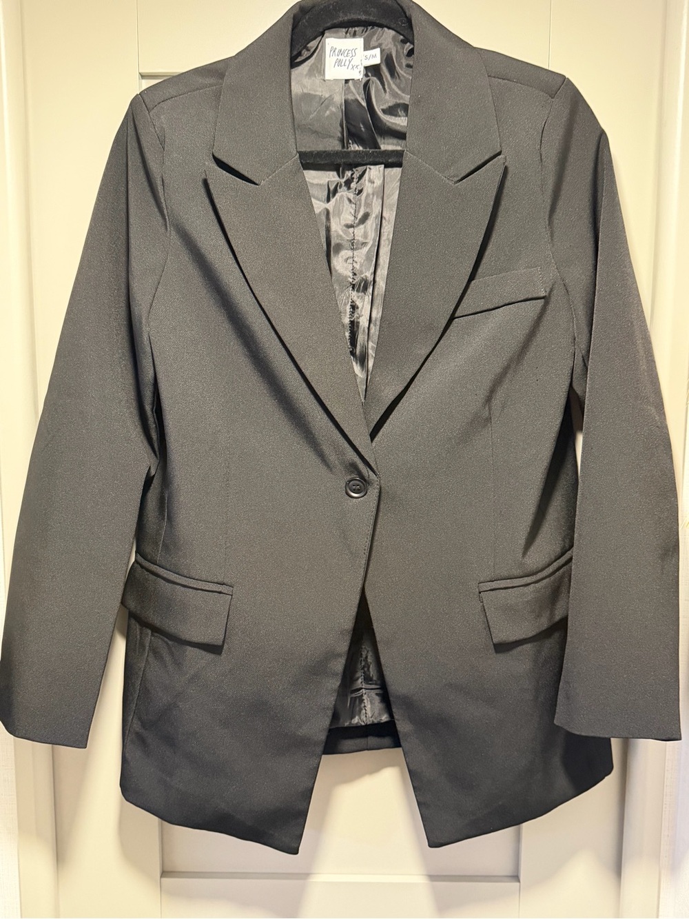 Princess Polly Black Single-Button Blazer